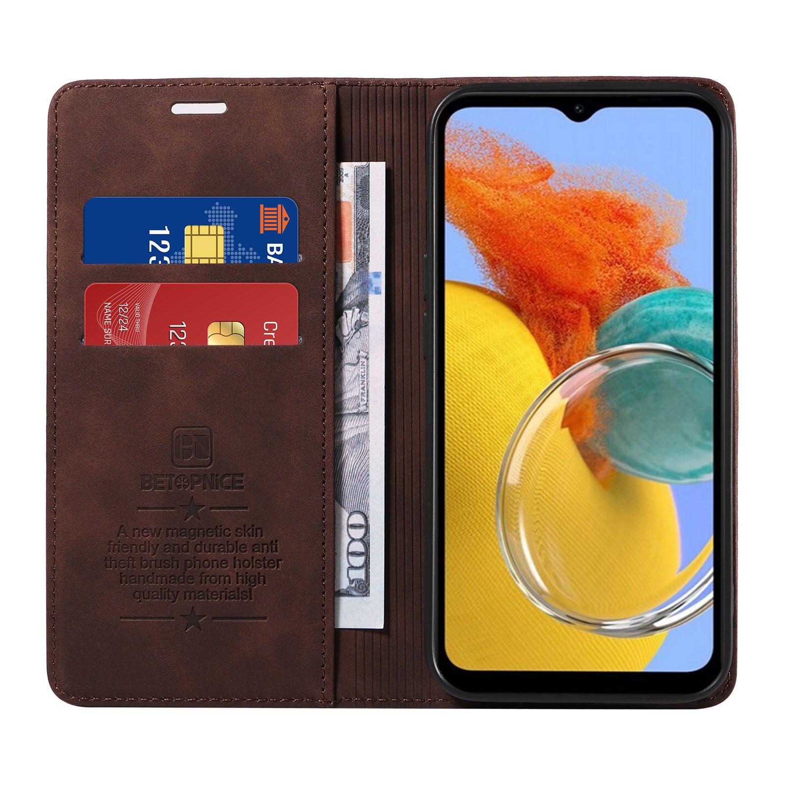BETOPNICE 003 RFID Blocking Phone Cover For Samsung Galaxy F14 5G M14 5G PU Leather Stand Wallet Mobile Phone Case BETOPNICE 003 RFID Blocking Phone Cover For Samsung Galaxy F14 5G M14 5G PU Leather Stand Wallet Mobile Phone Case